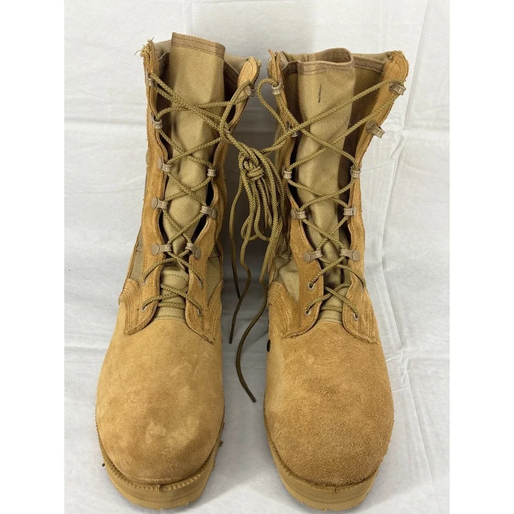 US Military Hot Weather Tactical Combat Boots Mens Desert Tan Suede 11 R NWOB
